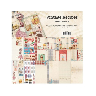 Memory Place Scrapbook papier Vintage recipes 12x12