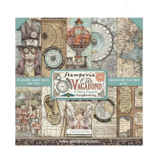 Stamperia Scrapbook papier – Sir Vagabond 8x8