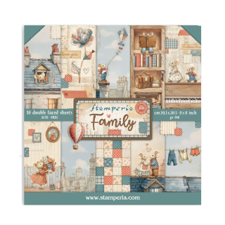 Stamperia Scrapbook papier – Family 8x8