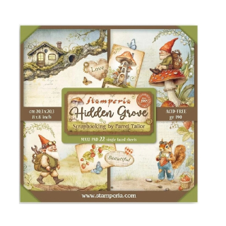 Stamperia Scrapbook papier – Hidden Grove 8x8 Maxi