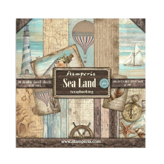 Stamperia Scrapbook papier – Sea Land 8x8