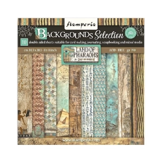 Stamperia Scrapbook papier – Land of Pharaohs Backgrounds 8x8
