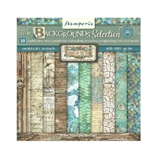  Stamperia Songs of The Sea Backgrounds scrapbook papier 8x8