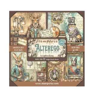 Stamperia Alterego scrapbook papier 8x8 Maxi